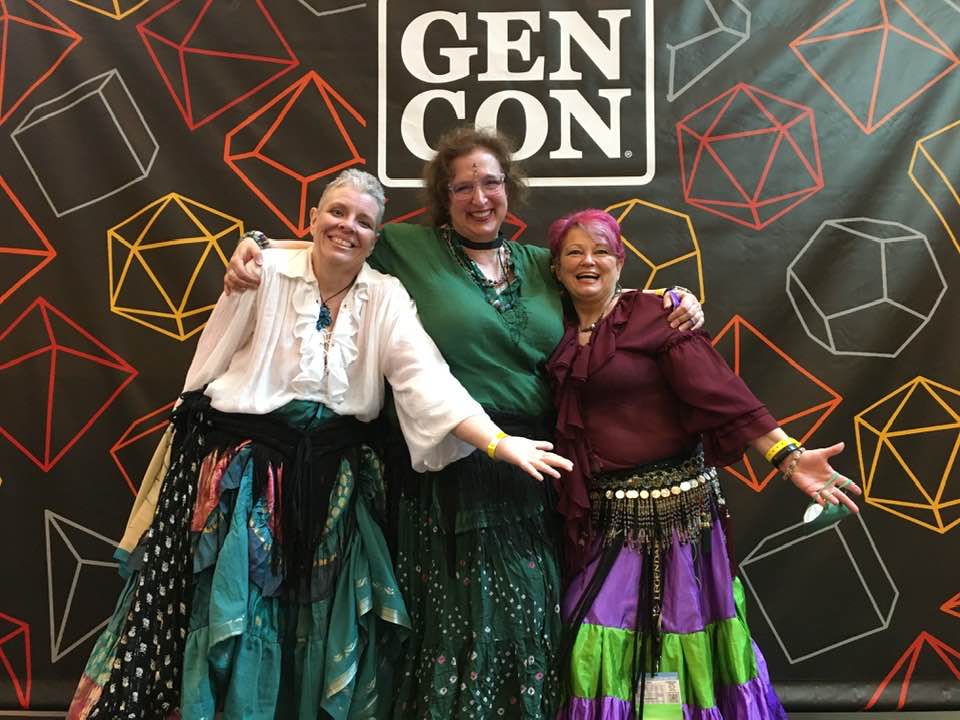 Different Drummer Belly Dancers at Gen Con 2022 - Rene, Margaret, and Rebekah